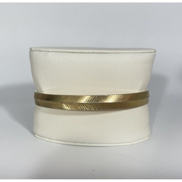 Monet Jewelry - Vintage Monet Gold Plated Bangle Bracelet Etched Design Classic 1970s